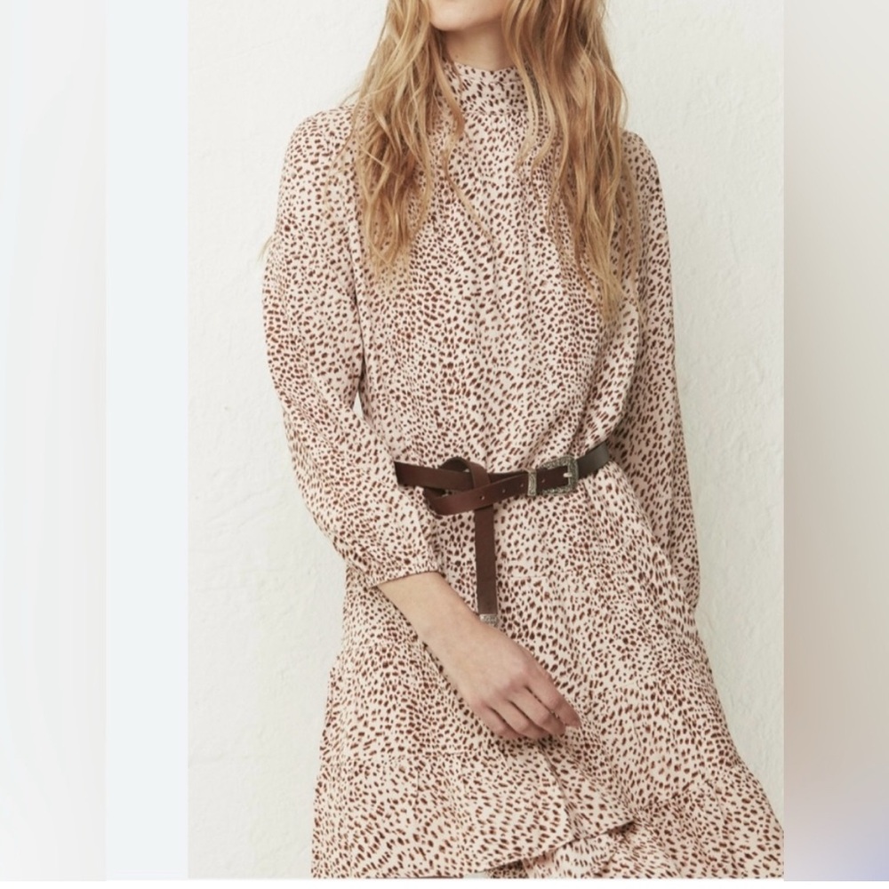 MELISSA NEPTON kamilia pink animal print dress